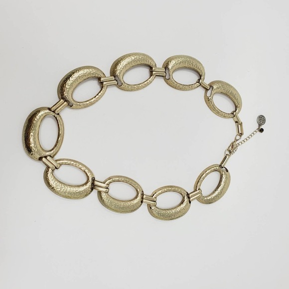 Bill Blass Chunky Chain Gold Tone Link Necklace - Picture 1 of 6